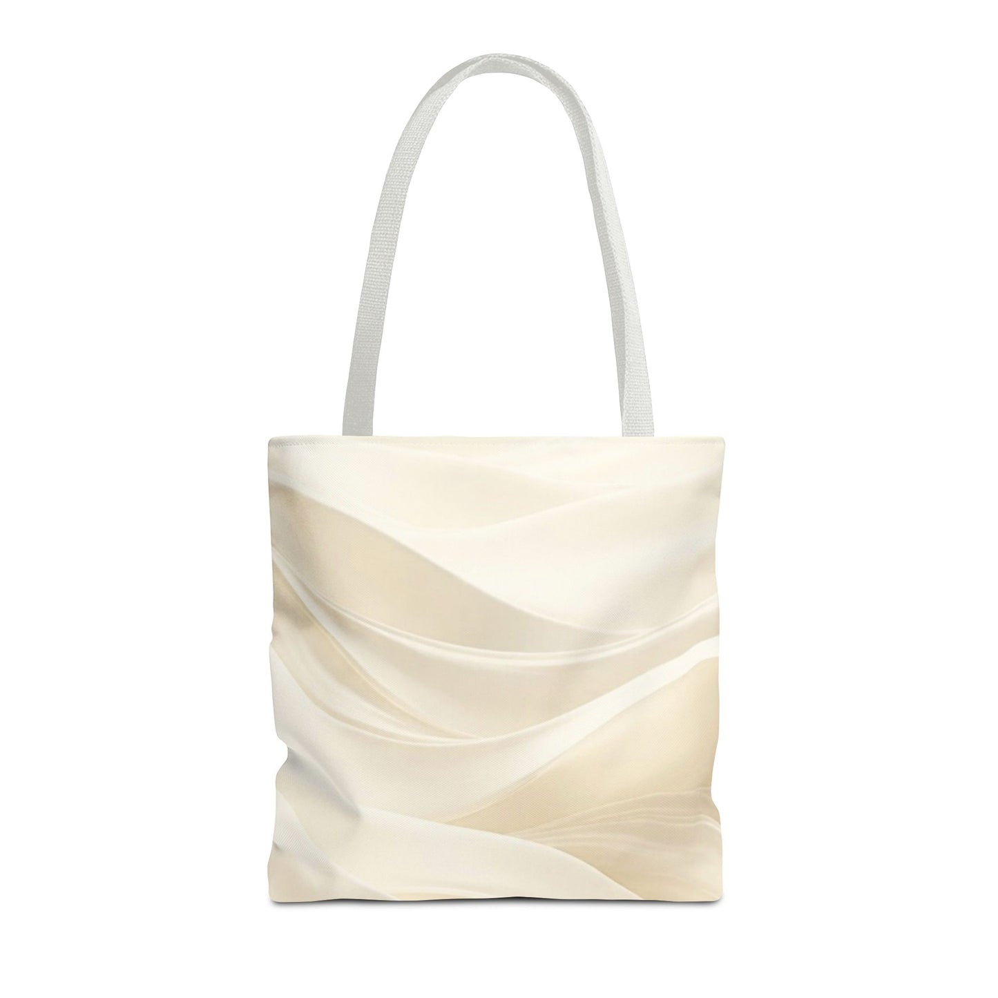 Cream Abstract Waves Tote Bag | Neutral Swirl Pattern