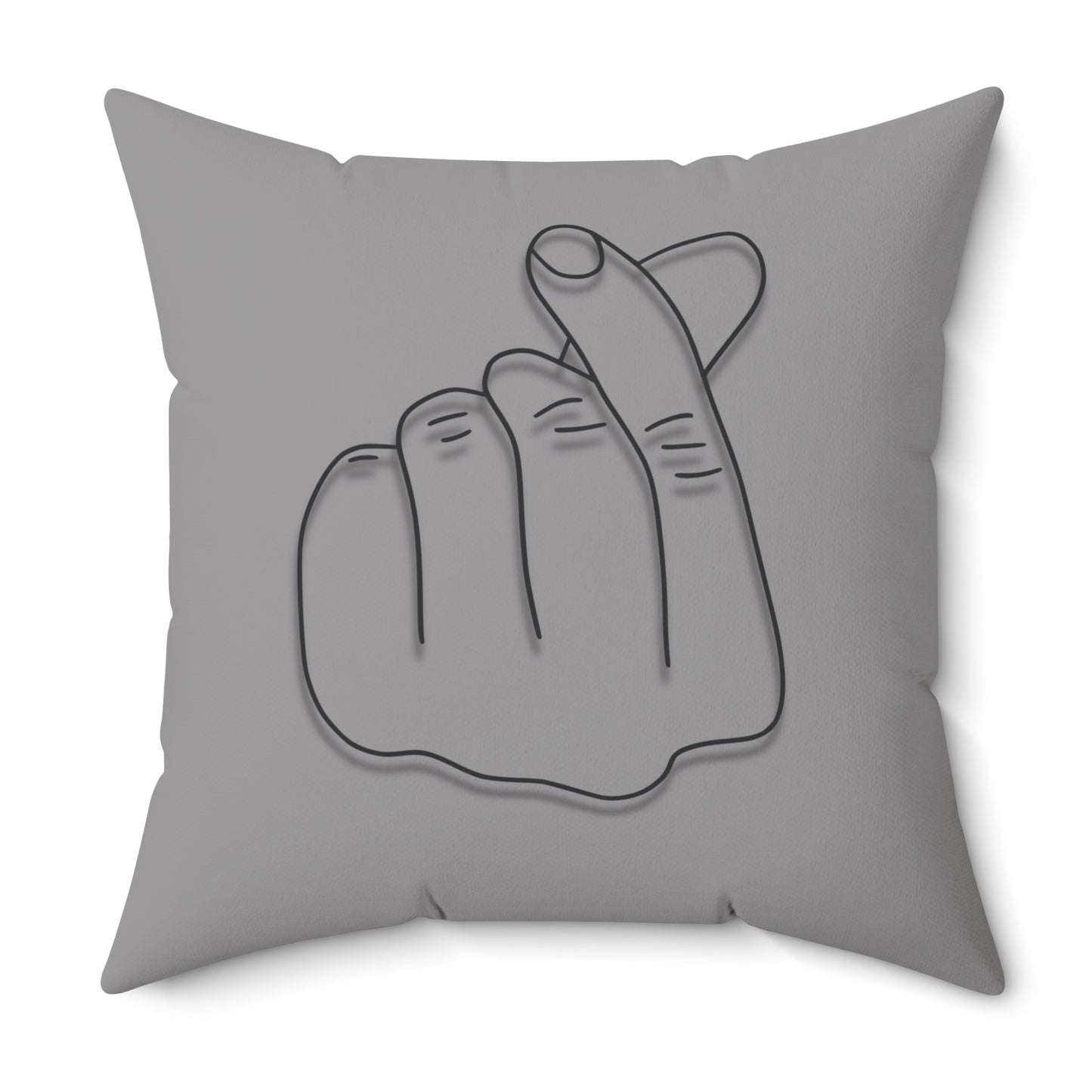 Minimalist Hand Gesture Throw Pillow - Cozy Home Decor