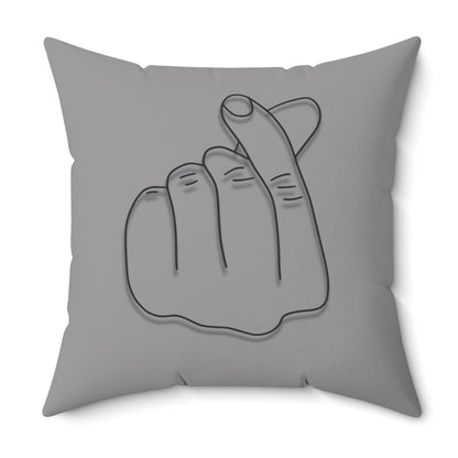 Minimalist Hand Gesture Throw Pillow - Cozy Home Decor