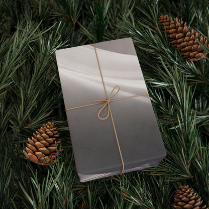 Silver Marble Swirl Wrapping Paper | Abstract Metallic Gift Wrap