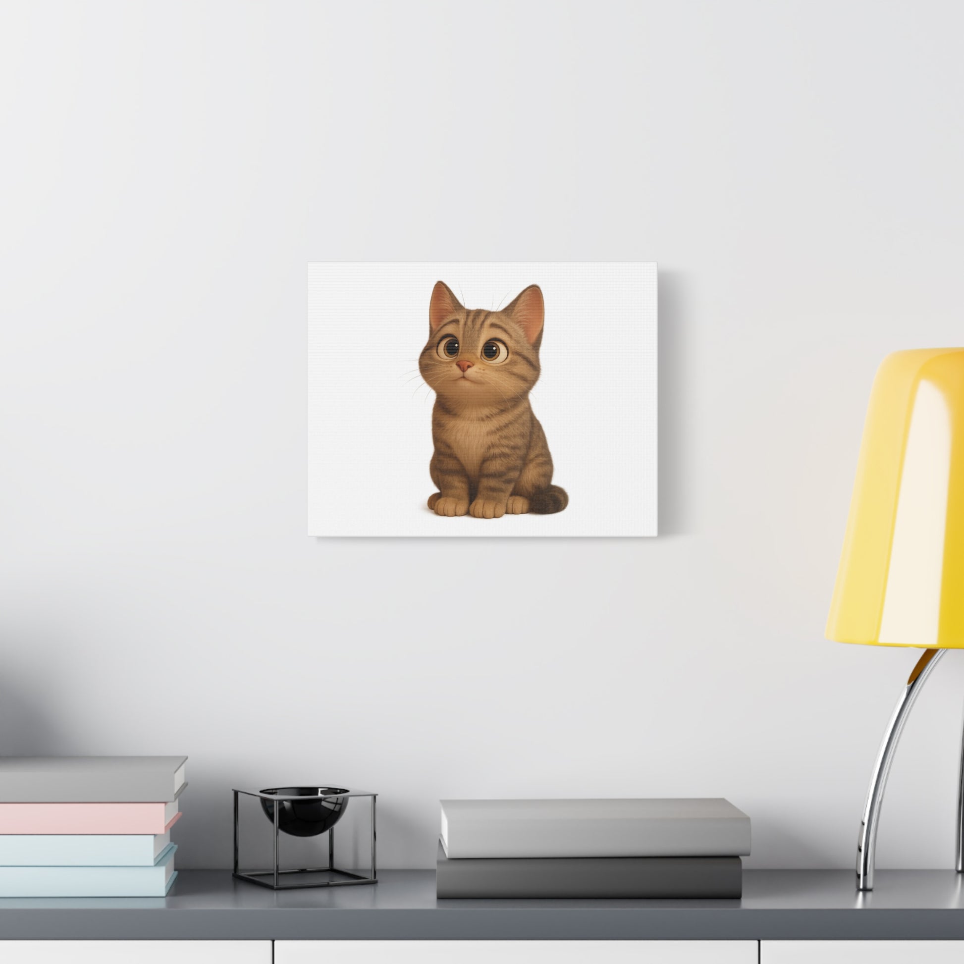Adorable Cat Canvas Art, Cute Cat Wall Decor, Pet Lover Gift, Nursery Wall Art, Animal Print, Modern Home Decor - TRV