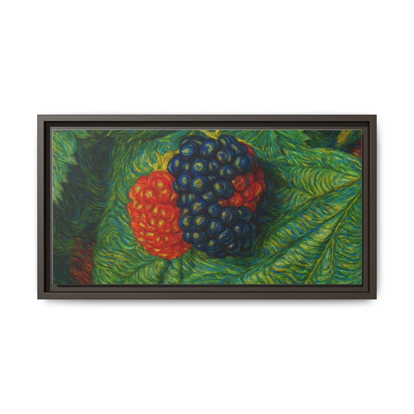 Van Gogh Style Blackberry Canvas Art, Framed Wall Decor, Botanical Print, Summer Home Decor, Gift for Garden Lovers - TRV