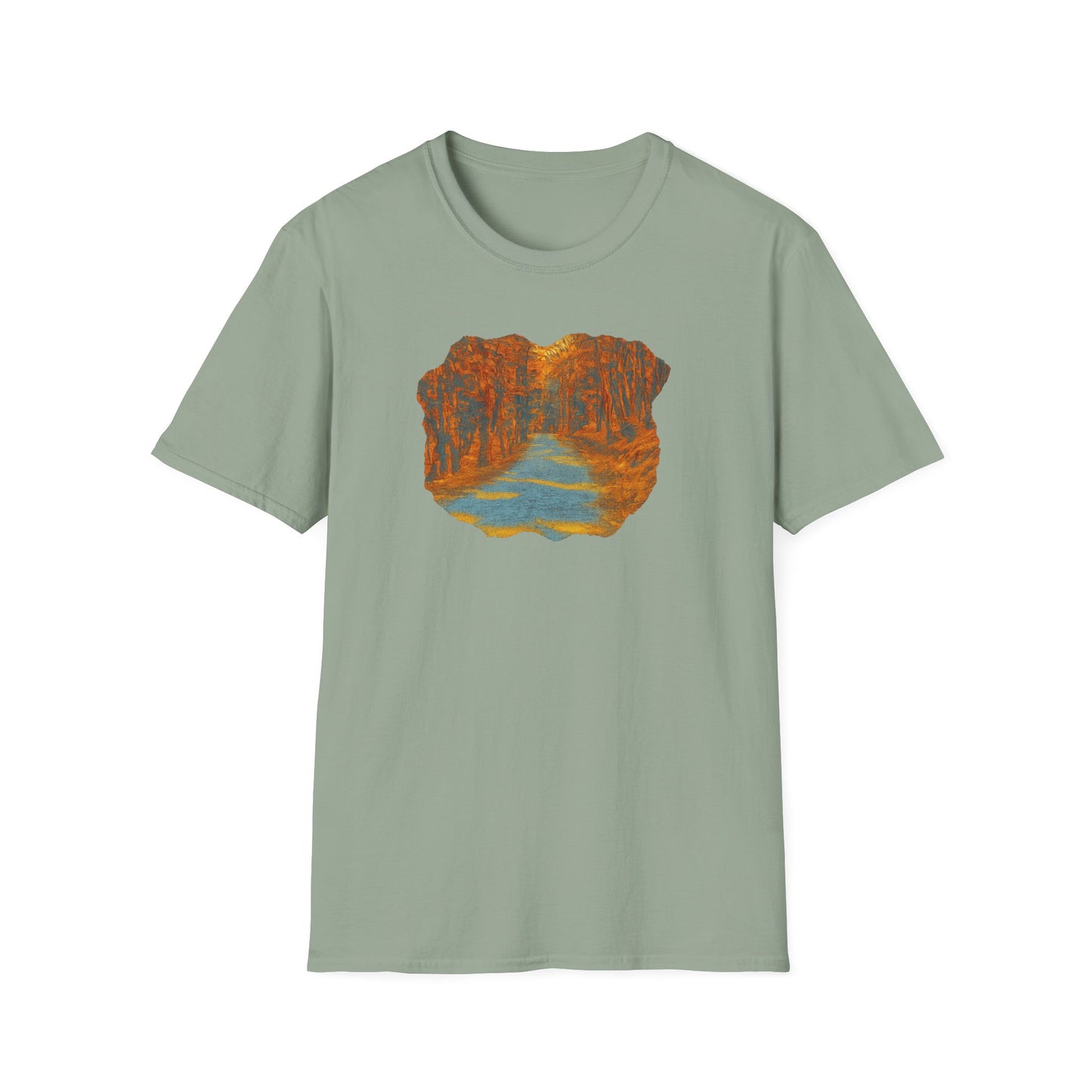 Nature-Inspired Unisex Softstyle T-Shirt, Outdoor Lover Gift, Casual Wear, Ideal for Hiking, Nature Trips, Unique Graphic Tee - TRV