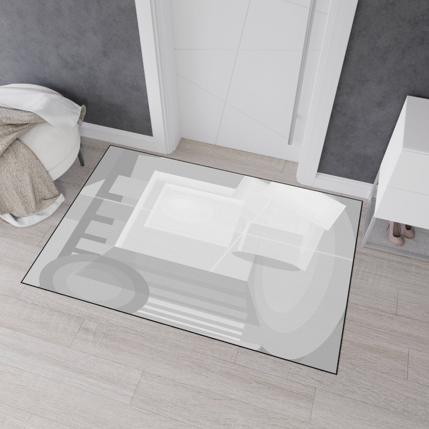 Abstract heavy duty floor mat from Printify, featuring a modern design, durable material, perfect for home decor and high traffic areas.