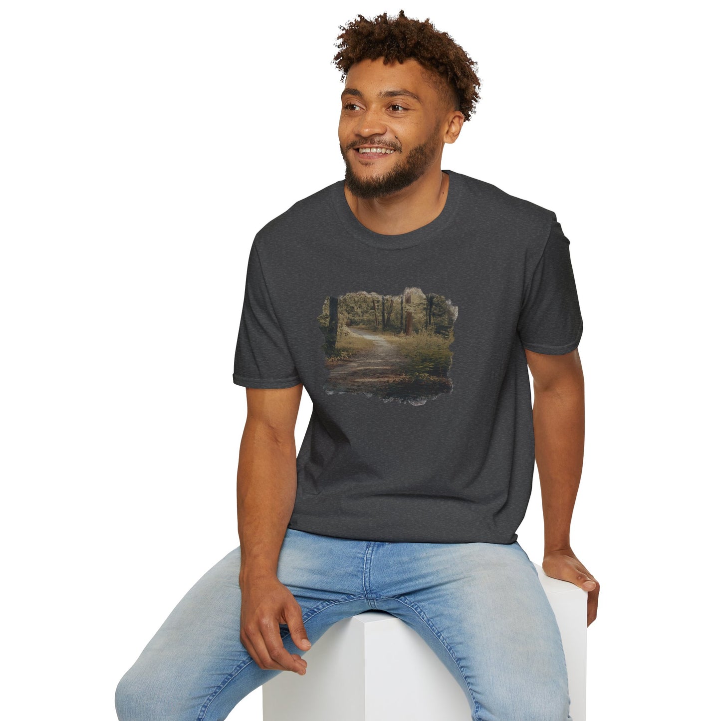 Nature-Inspired Unisex Softstyle T-Shirt, Eco-Friendly Fashion, Outdoor Lover Tee, Gift for Nature Enthusiasts, Casual Everyday Wear