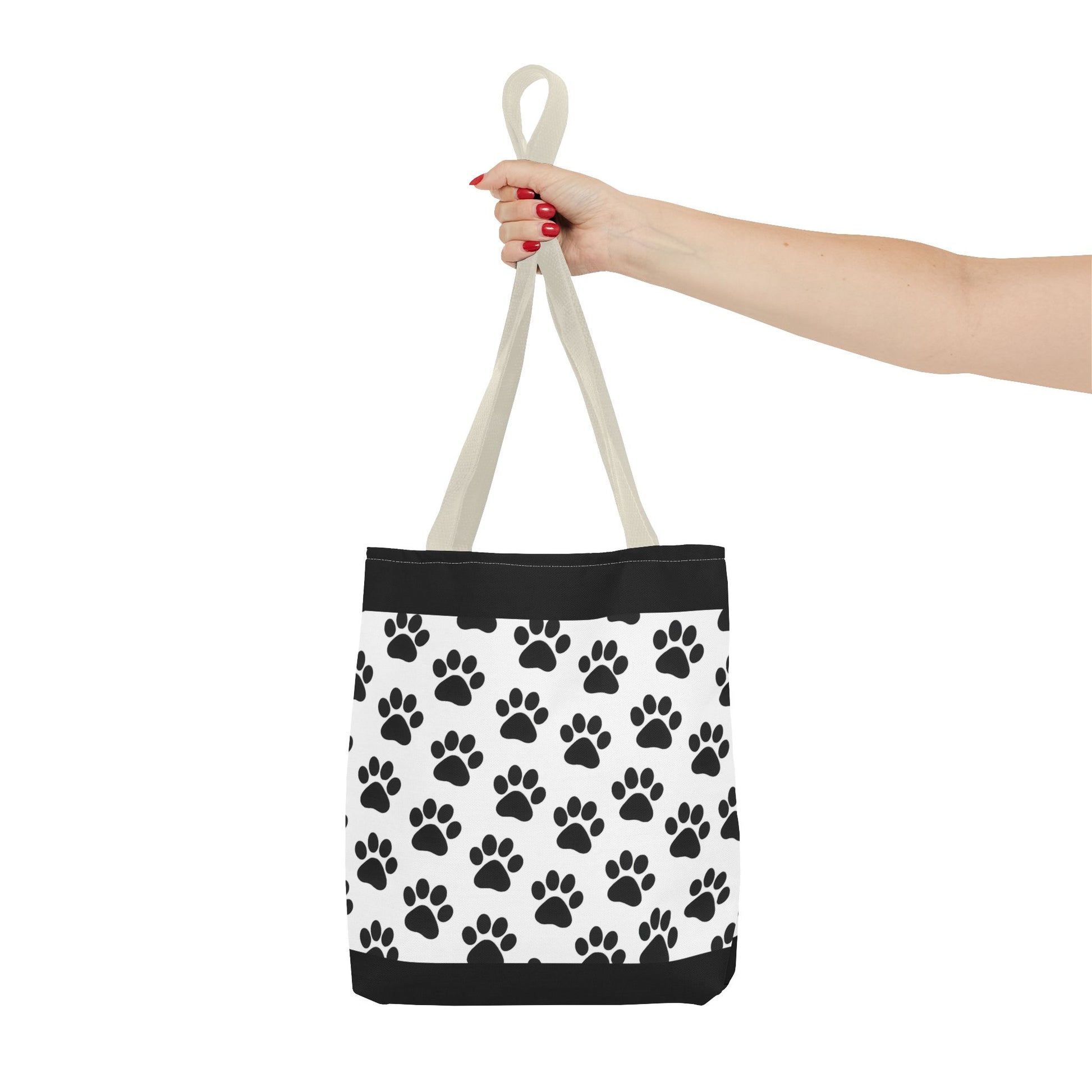 Paw Print Tote Bag, Dog Lover Gift, Shopping Tote, Eco-Friendly Bag, Pet Accessory, Animal Print Carryall - TRV