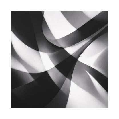 Abstract Black and White Swirl Matte Canvas