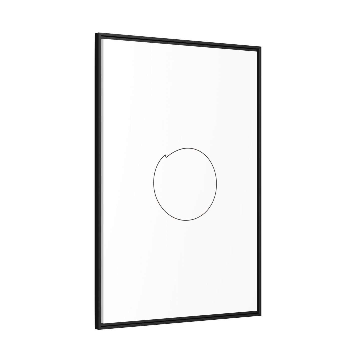 Minimal Circle Line Matte Canvas Framed | Modern Abstract Wall Art