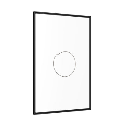 Minimal Circle Line Matte Canvas Framed | Modern Abstract Wall Art
