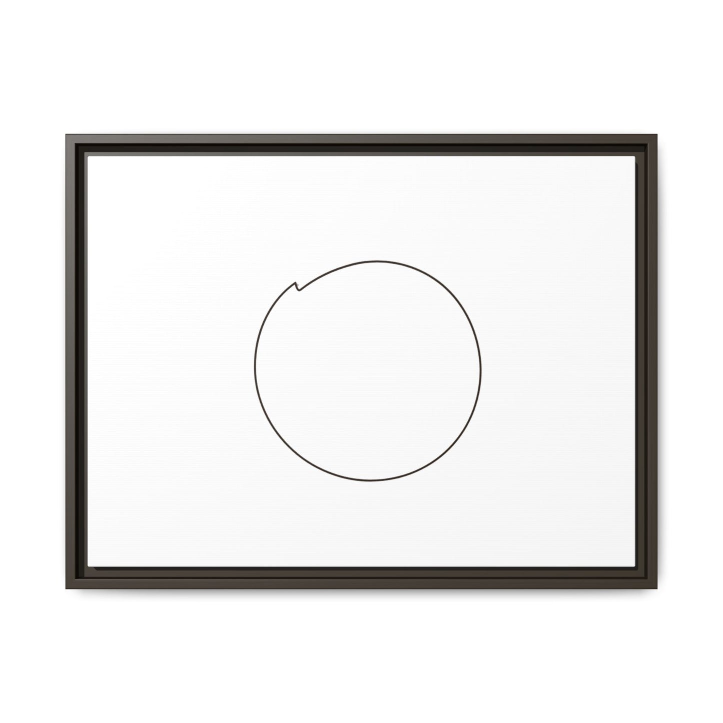 Minimal Circle Line Matte Canvas Framed | Modern Abstract Wall Art