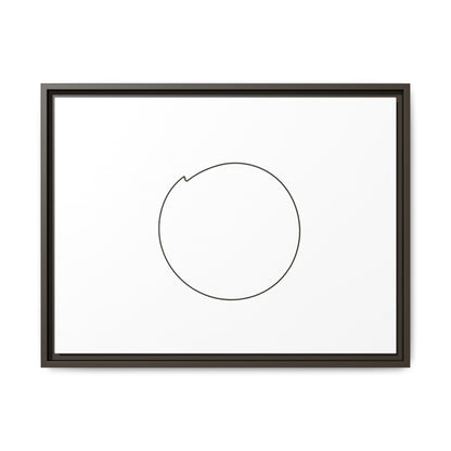 Minimal Circle Line Matte Canvas Framed | Modern Abstract Wall Art