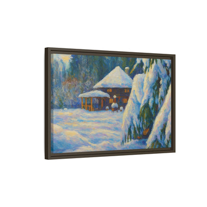 Canvas Art, Winter Scene Home Decor, Seasonal Gift for Art Lovers, Holidays Wall Art, Framed Painting, Matte Print - TRV