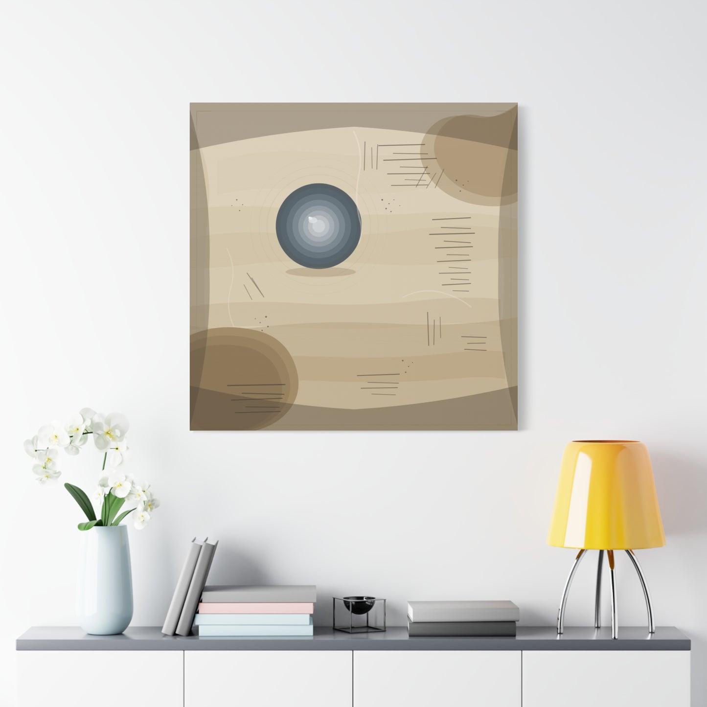 Abstract Warm Desert Field Matte Canvas