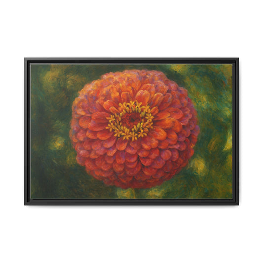 Framed Floral Canvas Art Print, Colorful Flower Wall Decor, Botanical Home Decoration, Gift for Plant Lovers, Living Room Art - TRV