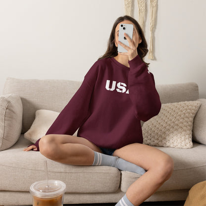 Cozy USA Unisex Crewneck Sweatshirt | Perfect Layering Piece for Every Season | Great Gift for Him/Her | Trendy Style for Casual Outings