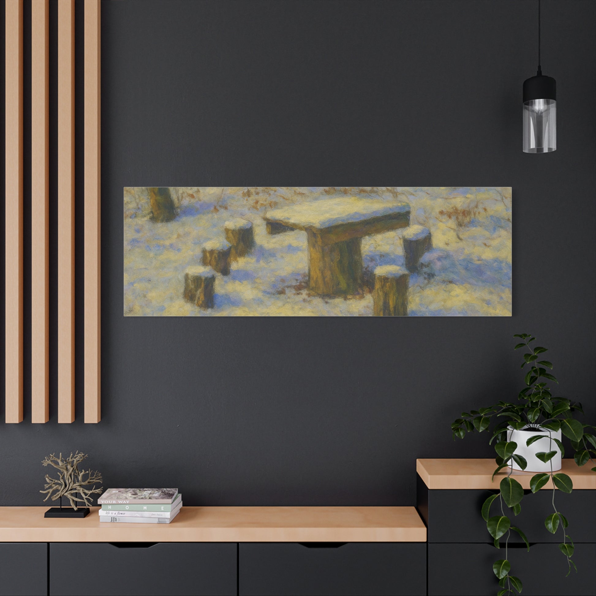 Matte Canvas Wall Art, Rustic Outdoor Scene, Nature Decor, Home Wall Décor, Cozy Cabin Vibe, Perfect for Gift Giving - TRV