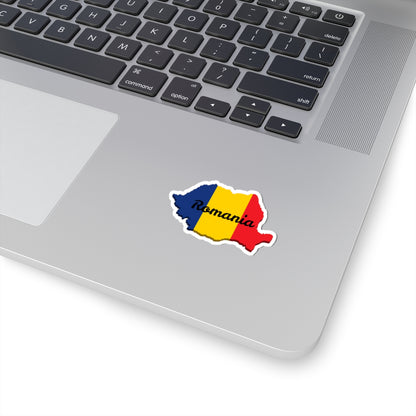 Romania Map Kiss-Cut Stickers | Travel Decor, Laptop Stickers, Gift for Romanians, Scrapbooking, Car Stickers