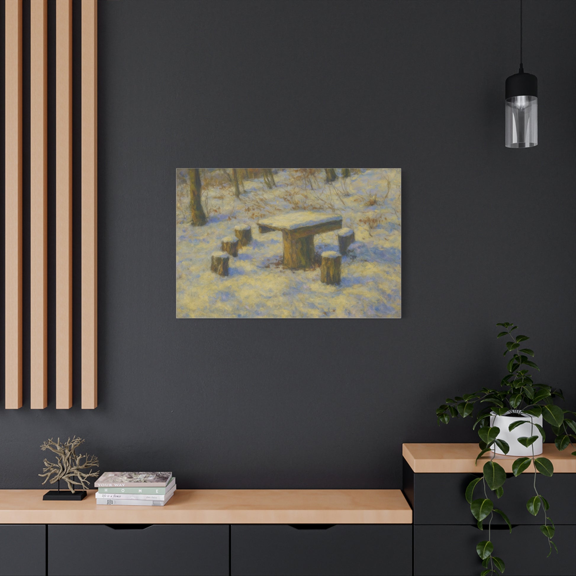 Matte Canvas Wall Art, Rustic Outdoor Scene, Nature Decor, Home Wall Décor, Cozy Cabin Vibe, Perfect for Gift Giving - TRV