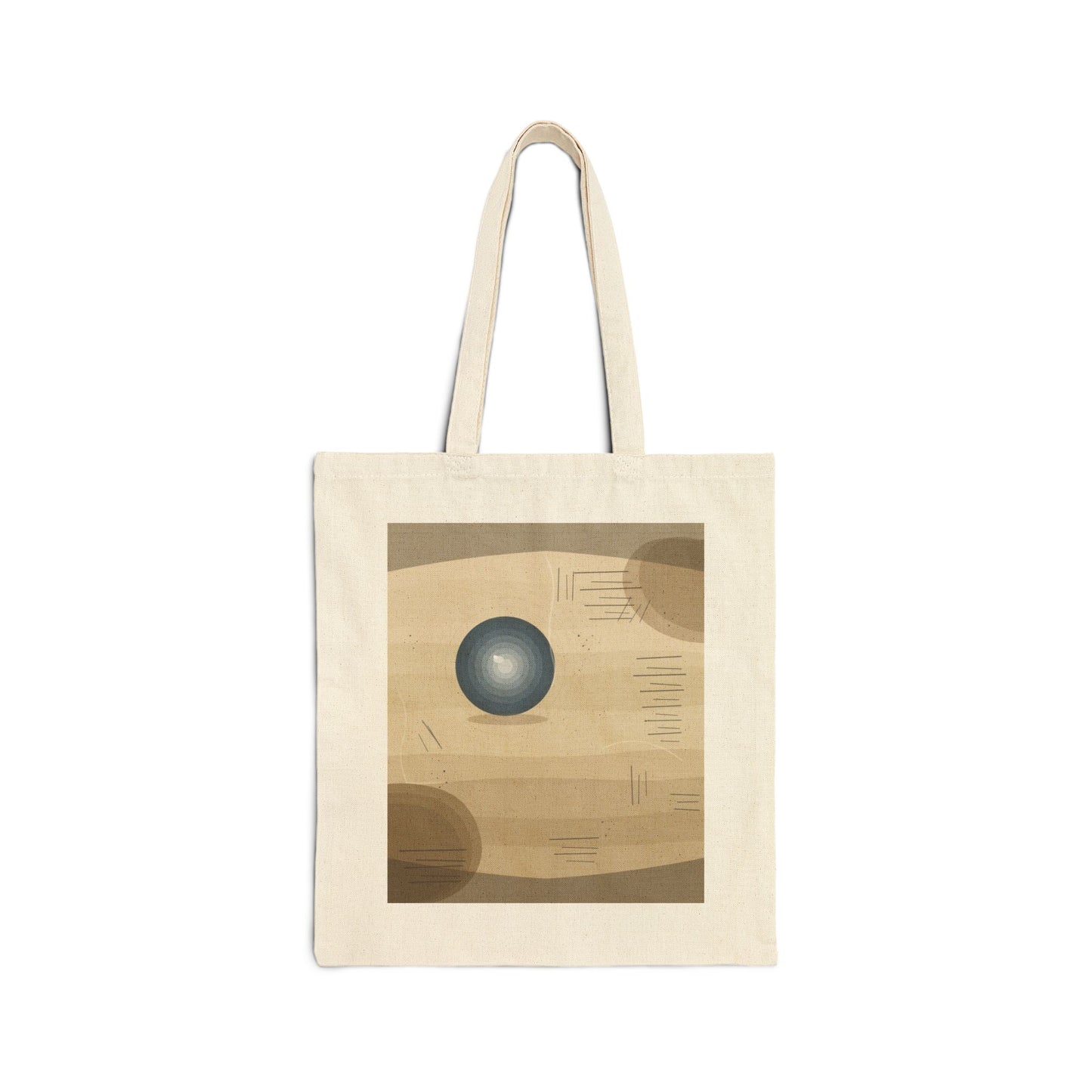 Minimalist Orb Abstract Tote Bag | Geometric Earth Tone Art