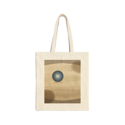 Minimalist Orb Abstract Tote Bag | Geometric Earth Tone Art
