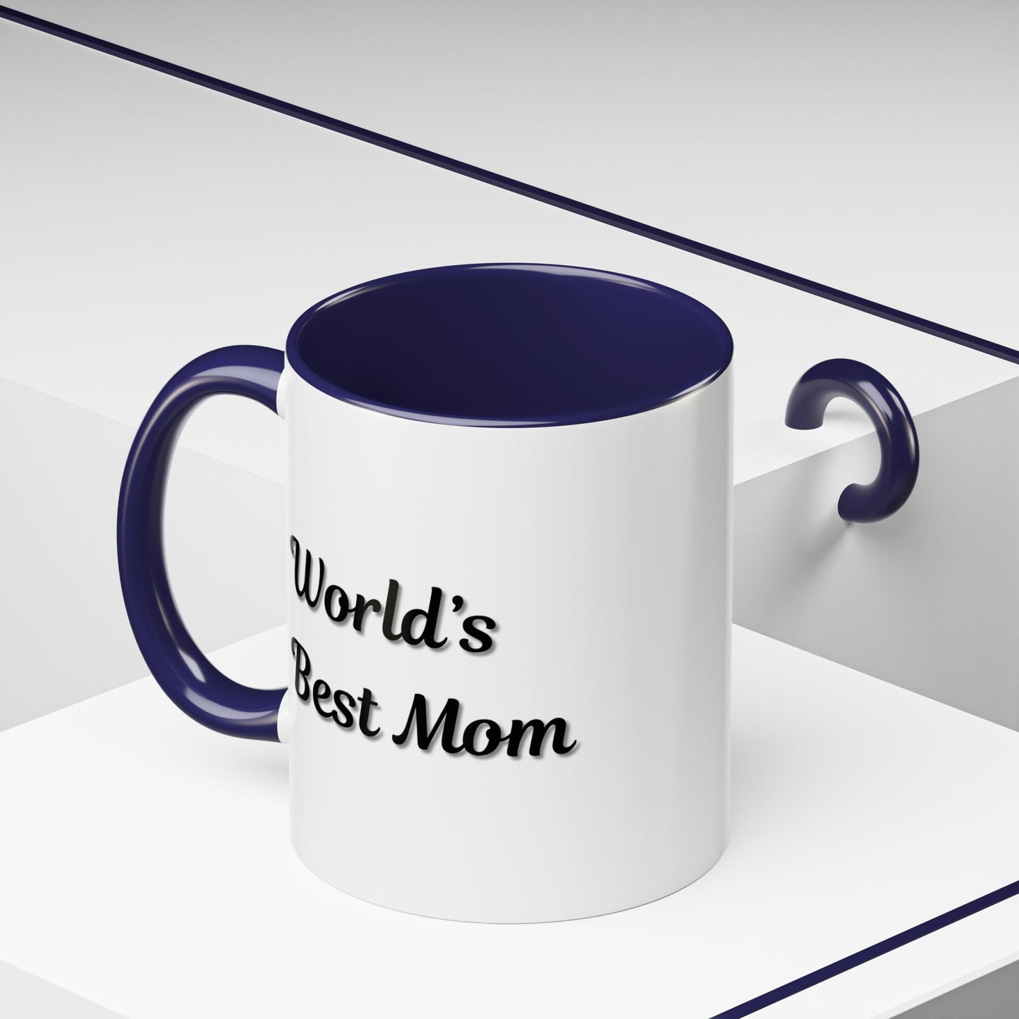 World's Best Mom Accent Coffee Mug - 11oz & 15oz - Perfect Gift for Mother's Day