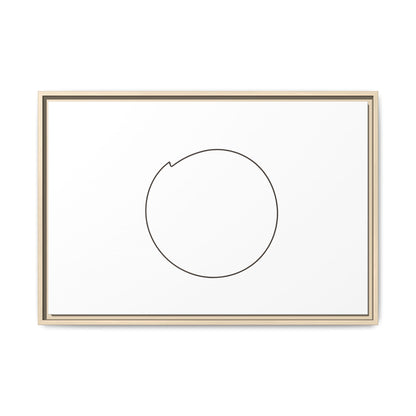 Minimal Circle Line Matte Canvas Framed | Modern Abstract Wall Art