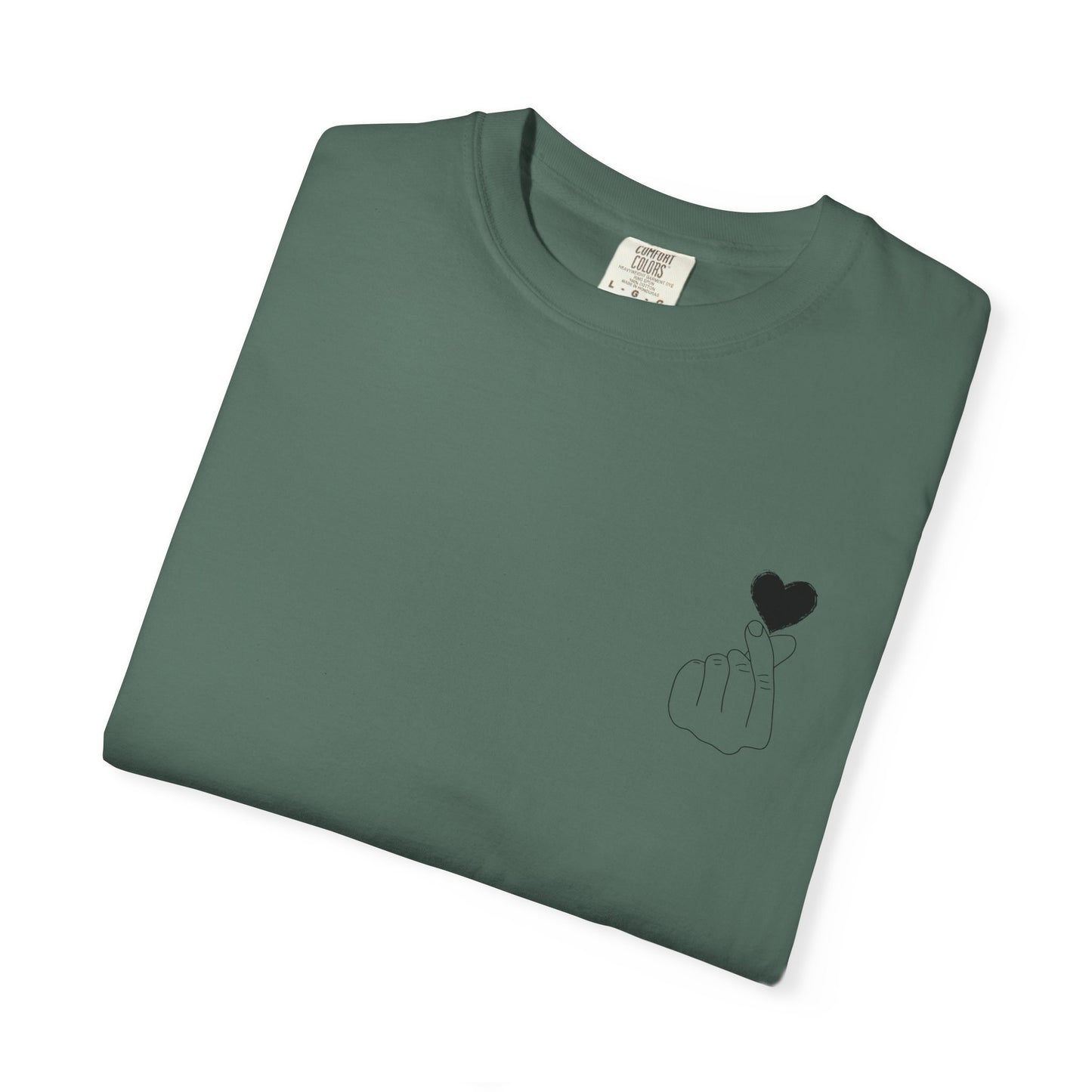 Unisex Garment-Dyed T-Shirt with Heart Design | Casual Trendy Wear for All Occasions