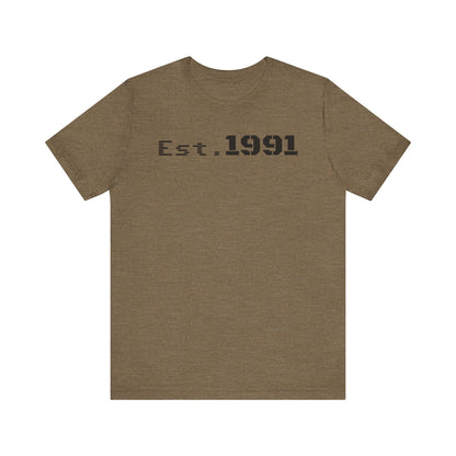 Established 1991 Unisex Jersey Tee | Vintage Anniversary Gift | Casual Wear, Birthday Shirt, Retro Style, Statement Tee, Gift for Him/Her - TRV