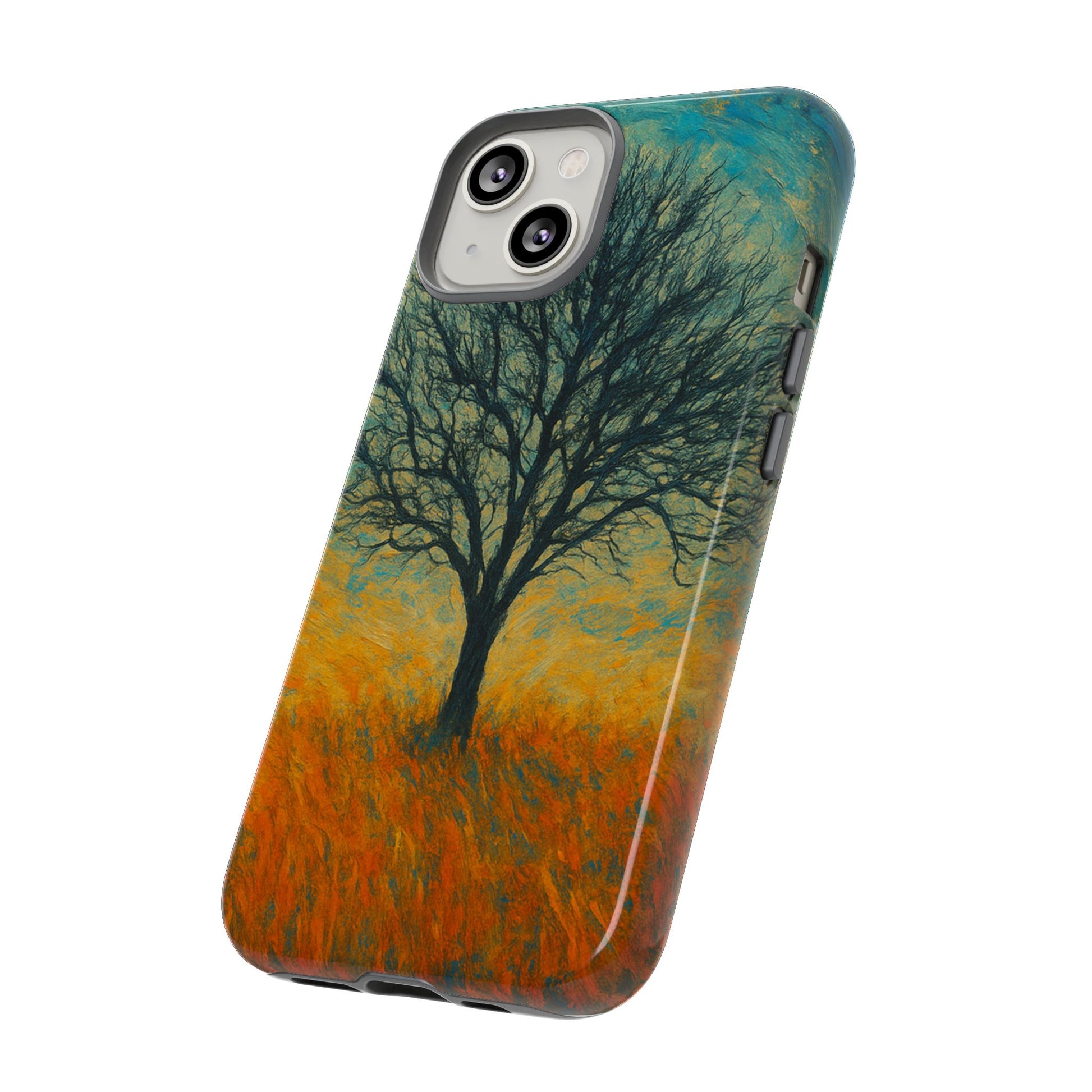 Artistic Phone Case with Tree Design, Nature Lover Gift, Unique Phone Cover, Holiday Present, Eco-friendly Tech Accessories - TRV