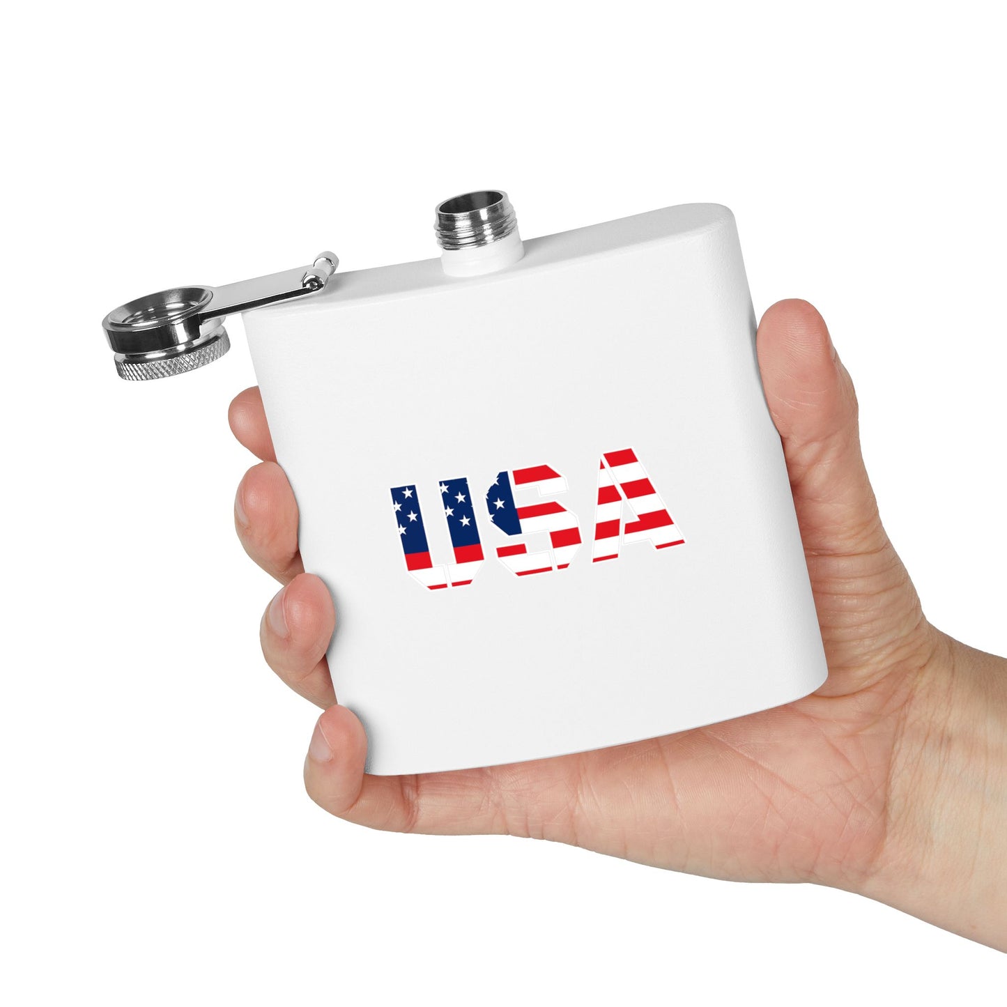 Patriotic Stainless Steel Flask | USA Flag Design | Perfect for Gifts, Tailgating, Camping, BBQs, and Celebrations