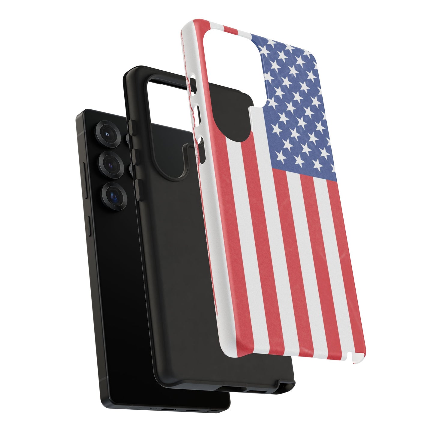 Patriotic Phone Case - Tough Cases for Veterans, USA Lovers, Independence Day, Memorial Day, Flag Design - TRV