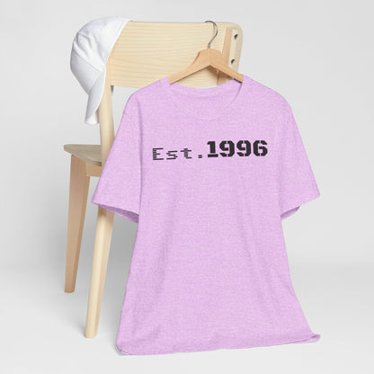 Established 1996 Unisex T-Shirt, Vintage Year Tee, Birth Year Gift, Casual Fashion, Personalized Graphic Tee - TRV