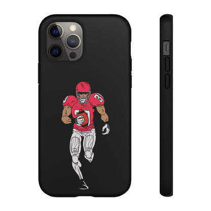 Football Player Tough Phone Case – Protective Black Sports iPhone Case