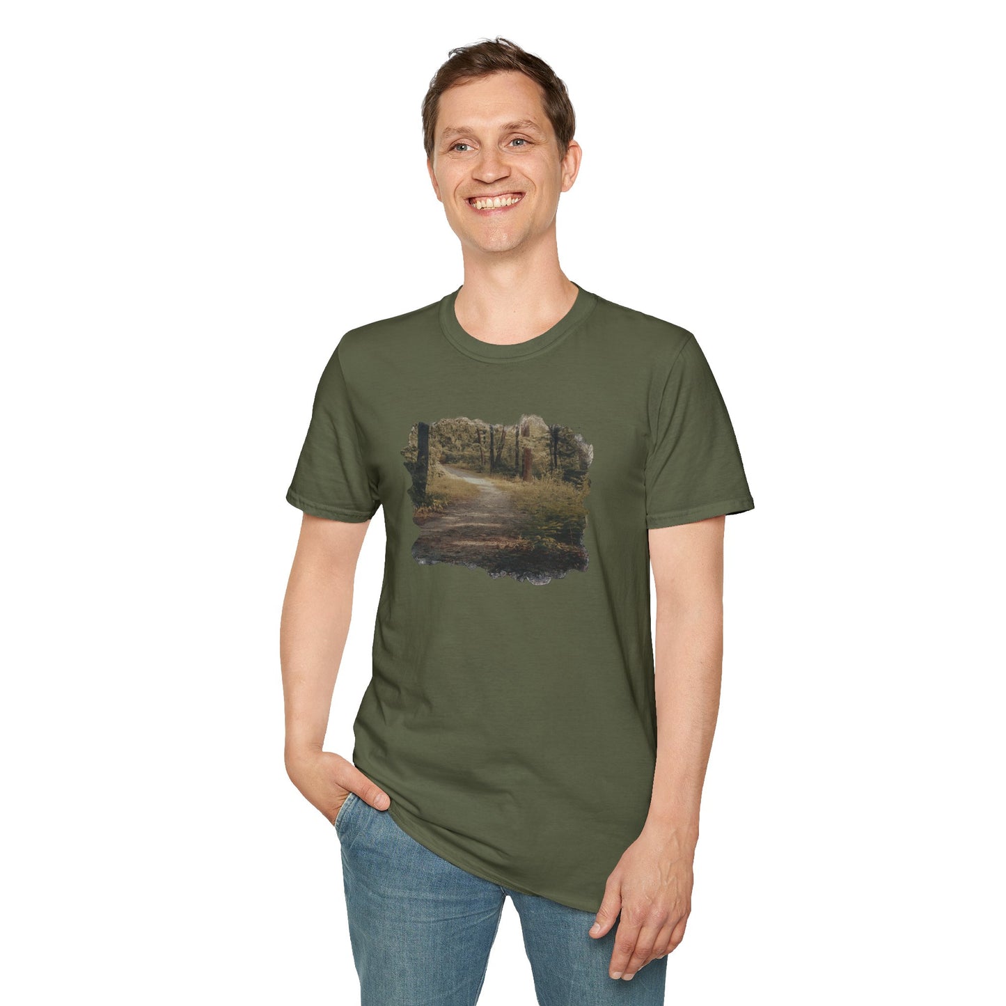 Nature-Inspired Unisex Softstyle T-Shirt, Eco-Friendly Fashion, Outdoor Lover Tee, Gift for Nature Enthusiasts, Casual Everyday Wear
