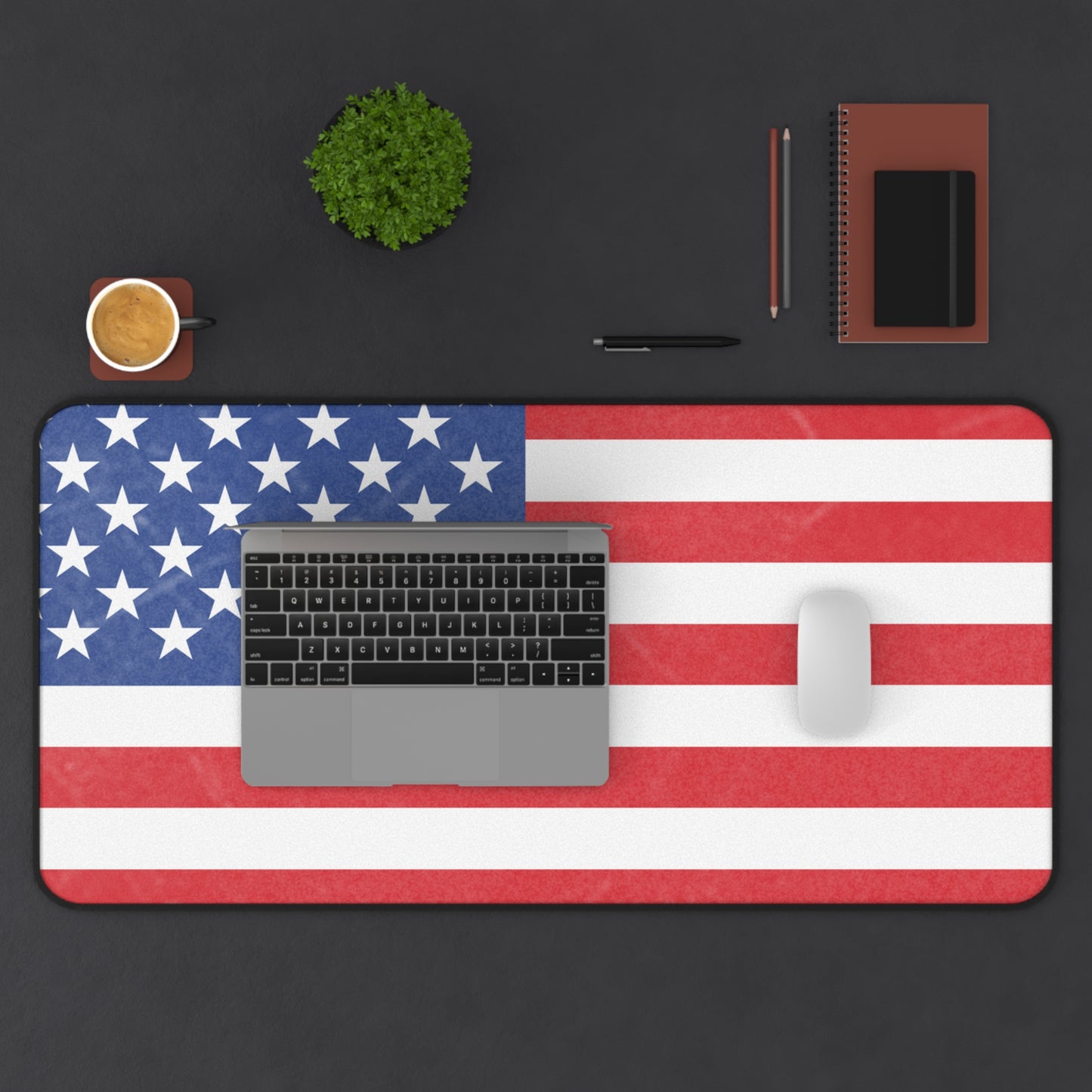 Patriotic Desk Mat | American Flag Mat for Home Office, Gamer Desk Decor, Workplace Gift, Desk Accessory, Independence Day - TRV
