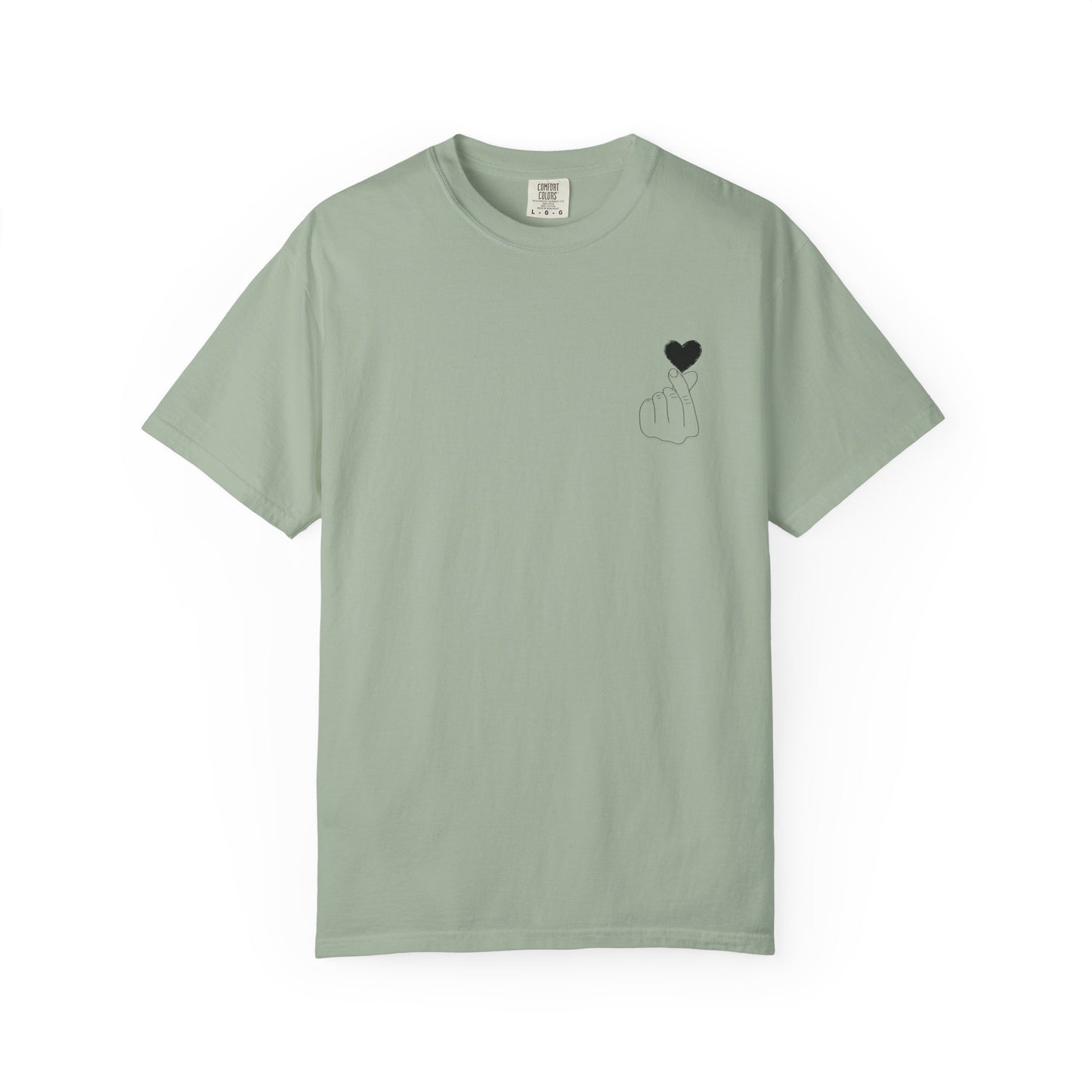 Unisex Garment-Dyed T-Shirt with Heart Design | Casual Trendy Wear for All Occasions