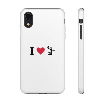 I Love Basketball Phone Case, Sporty Cell Cover, Basketball Gift for Players, Tough Cases, Love for Sports Accessories - TRV