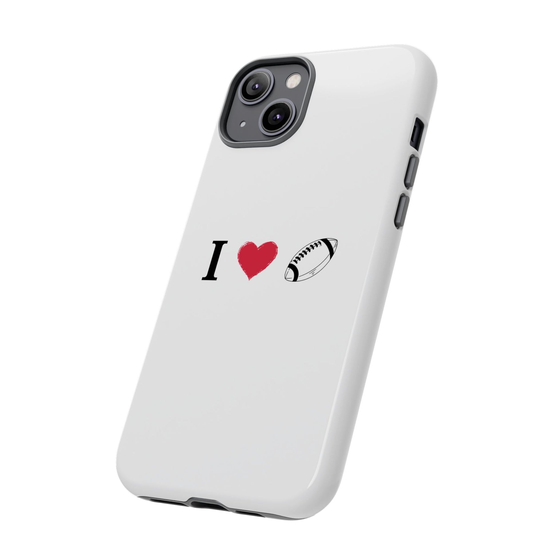 Football Love Phone Case - Tough Cases, Unique Sports Lover Gift, Personalized Cellphone Cover, Birthday Present, Sports Equipment - TRV