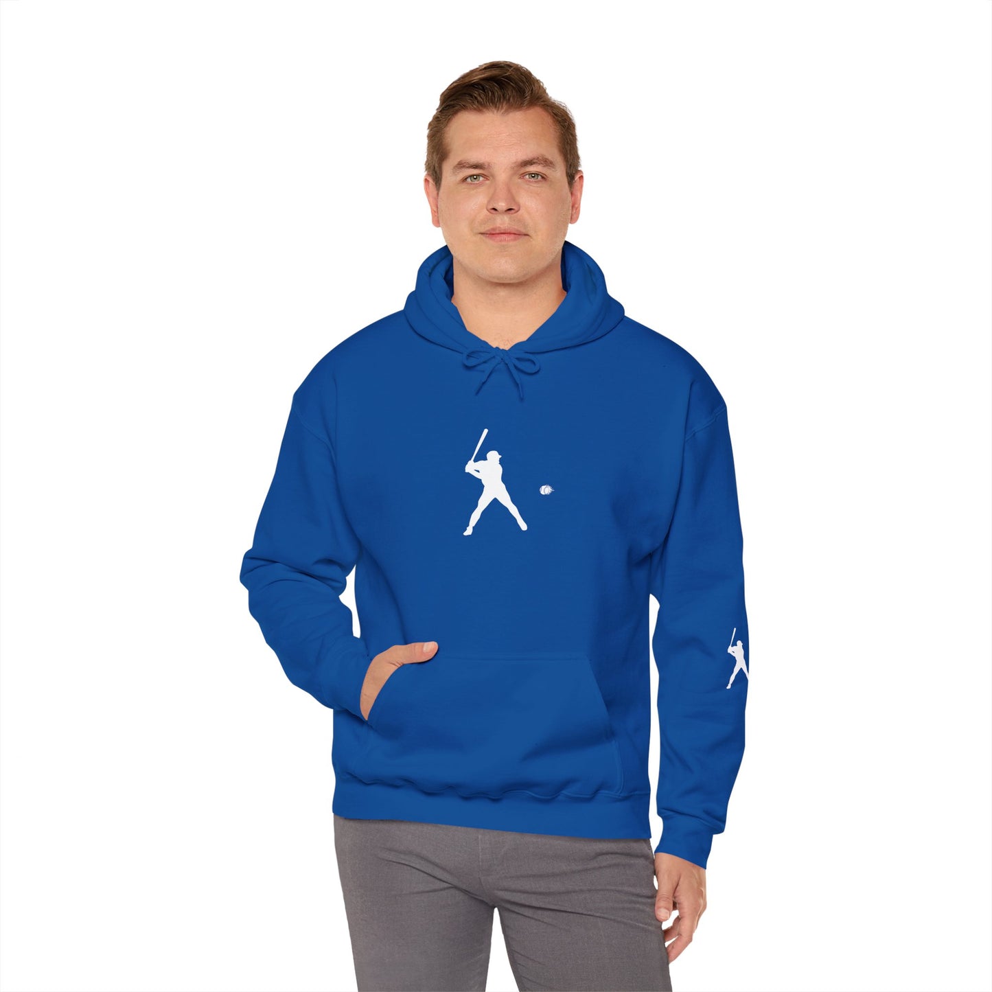 Sporty Unisex Baseball Hooded Sweatshirt, Casual Hoodie for Athletes, Perfect for Gifts, Comfy Streetwear, Ideal for Sports Events, Personal Use - TRV