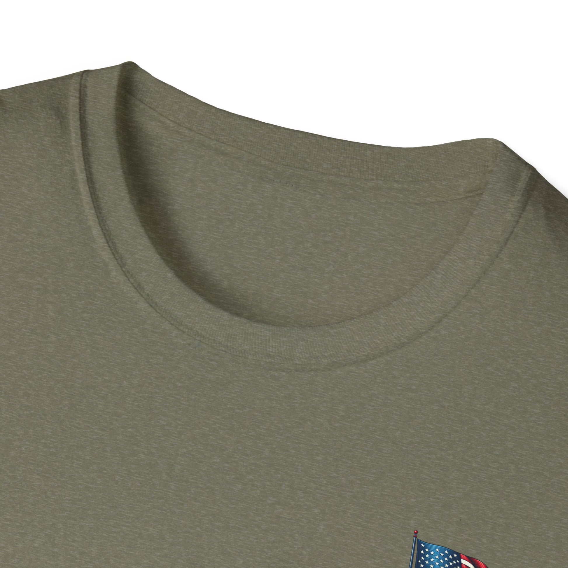 Patriotic Unisex Softstyle T-Shirt, American Flag Tee, USA Pride Shirt, Perfect for Independence Day, Casual Wear - TRV