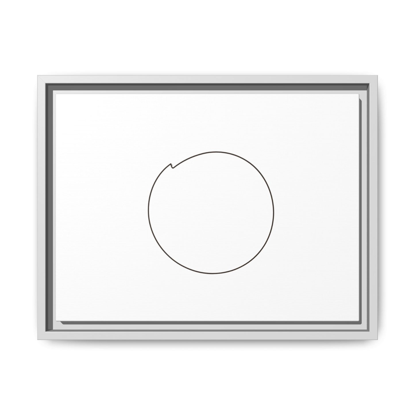 Minimal Circle Line Matte Canvas Framed | Modern Abstract Wall Art