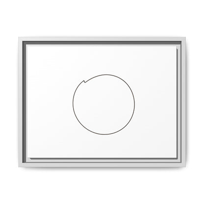 Minimal Circle Line Matte Canvas Framed | Modern Abstract Wall Art