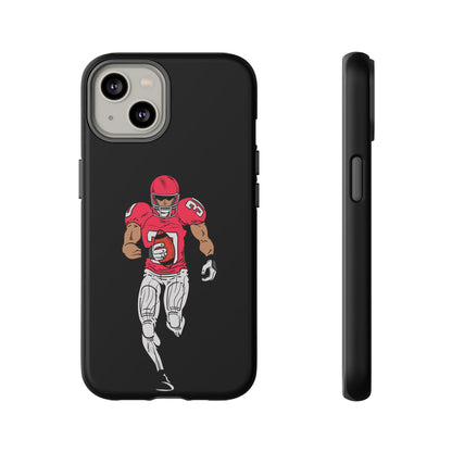Football Player Tough Phone Case – Protective Black Sports iPhone Case