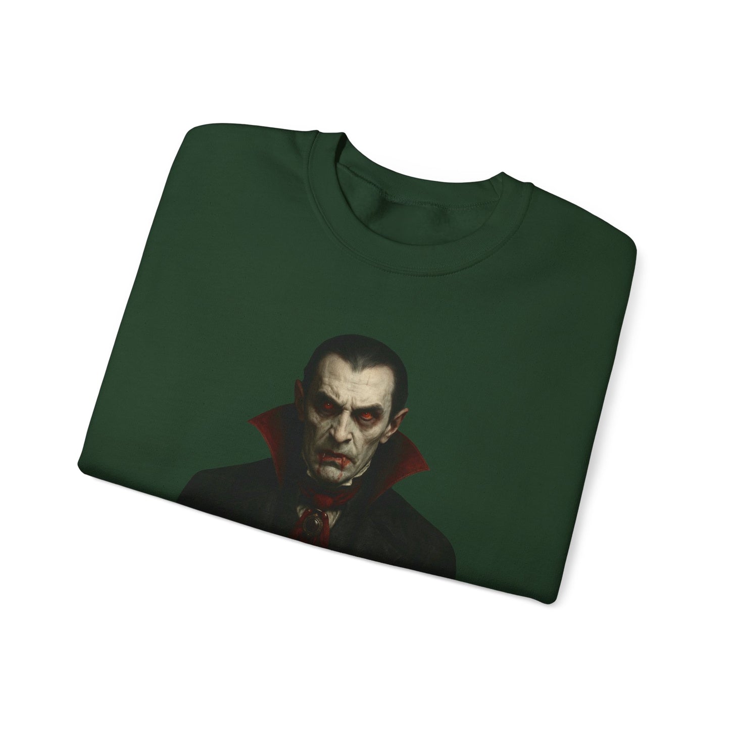 Gothic Horror Sweatshirt, Cozy Vampire Sweatshirt, Spooky Apparel, Halloween Costume Top, Unisex Halloween Sweatshirt