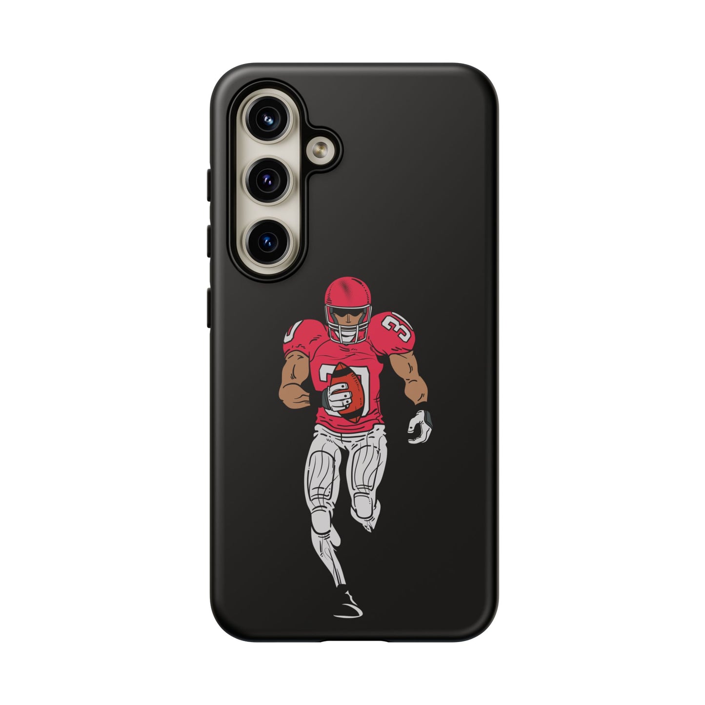 Football Player Tough Phone Case – Protective Black Sports iPhone Case