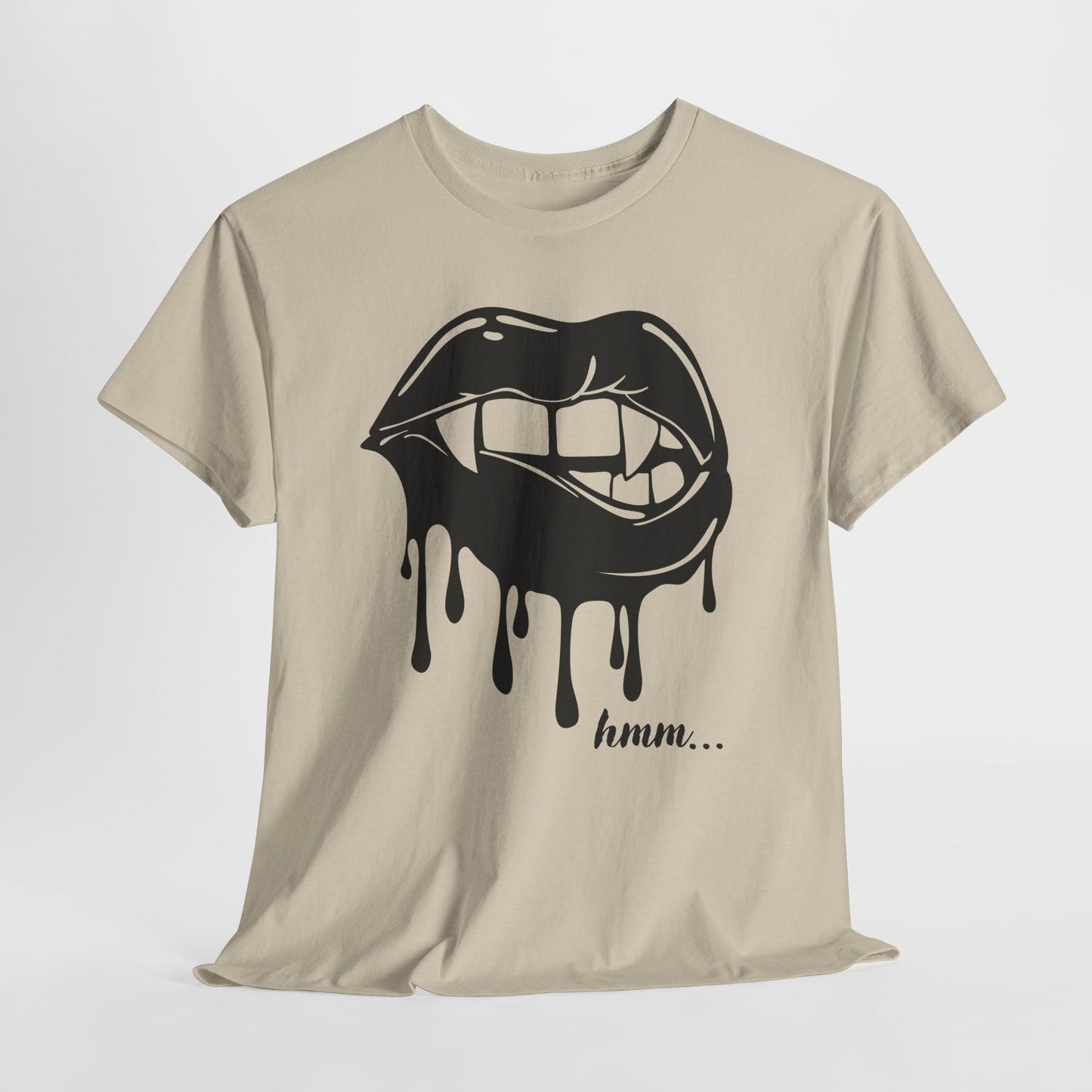 Edgy Graphic Tee - Dripping Lips Design - Unisex Heavy Cotton Tee