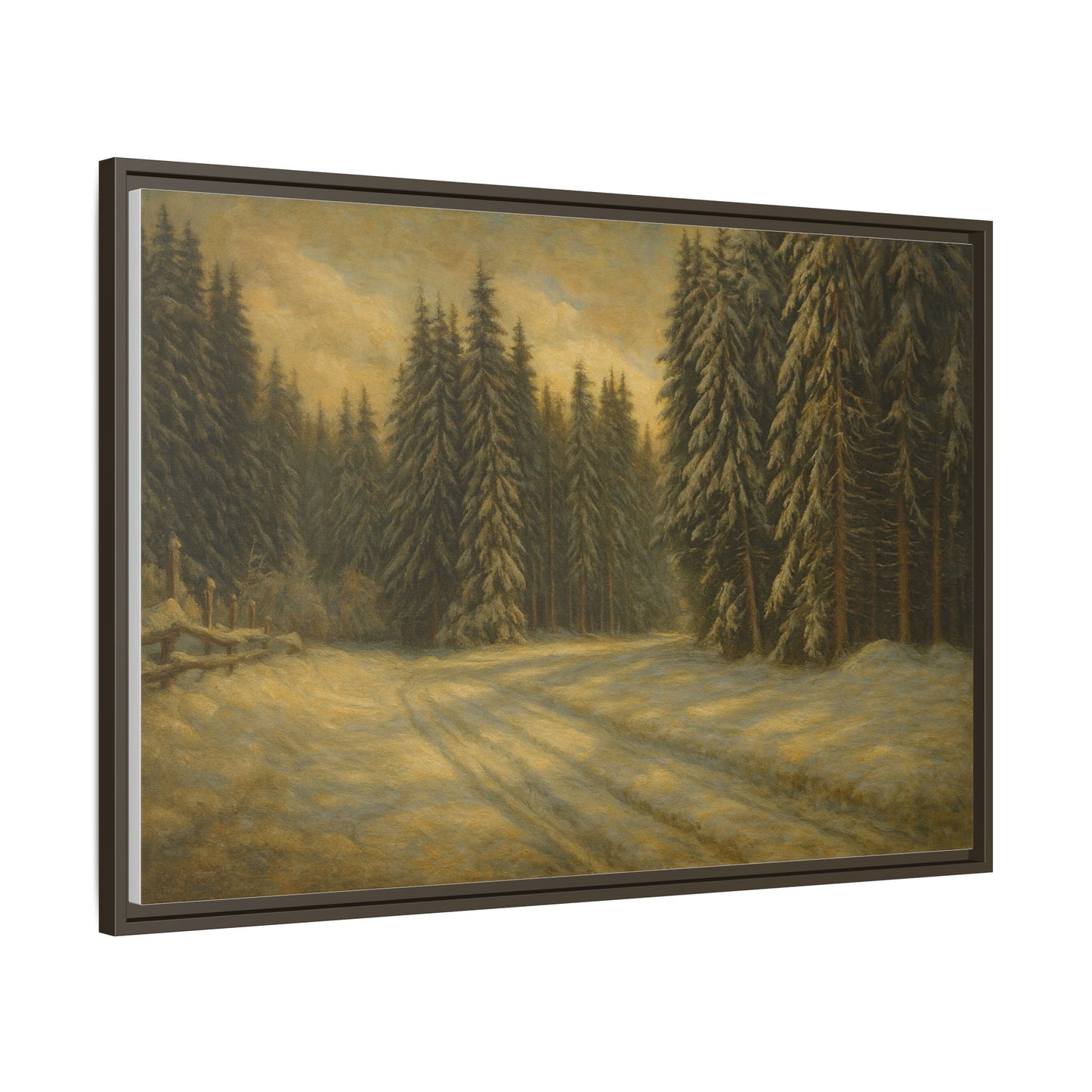 Framed Matte Canvas Wall Art - Serene Forest Landscape, Living Room Decor, Nature Print, Home Aesthetic, Gift for Nature Lovers, Wall [...] - TRV