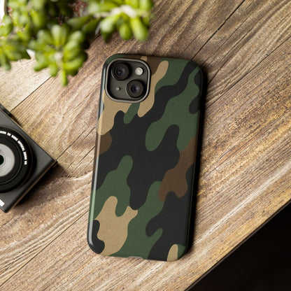 Camouflage Phone Case, Tough Phone Cover, Military Style Accessory, Protective Case for Men, Gifts for Soldiers - TRV