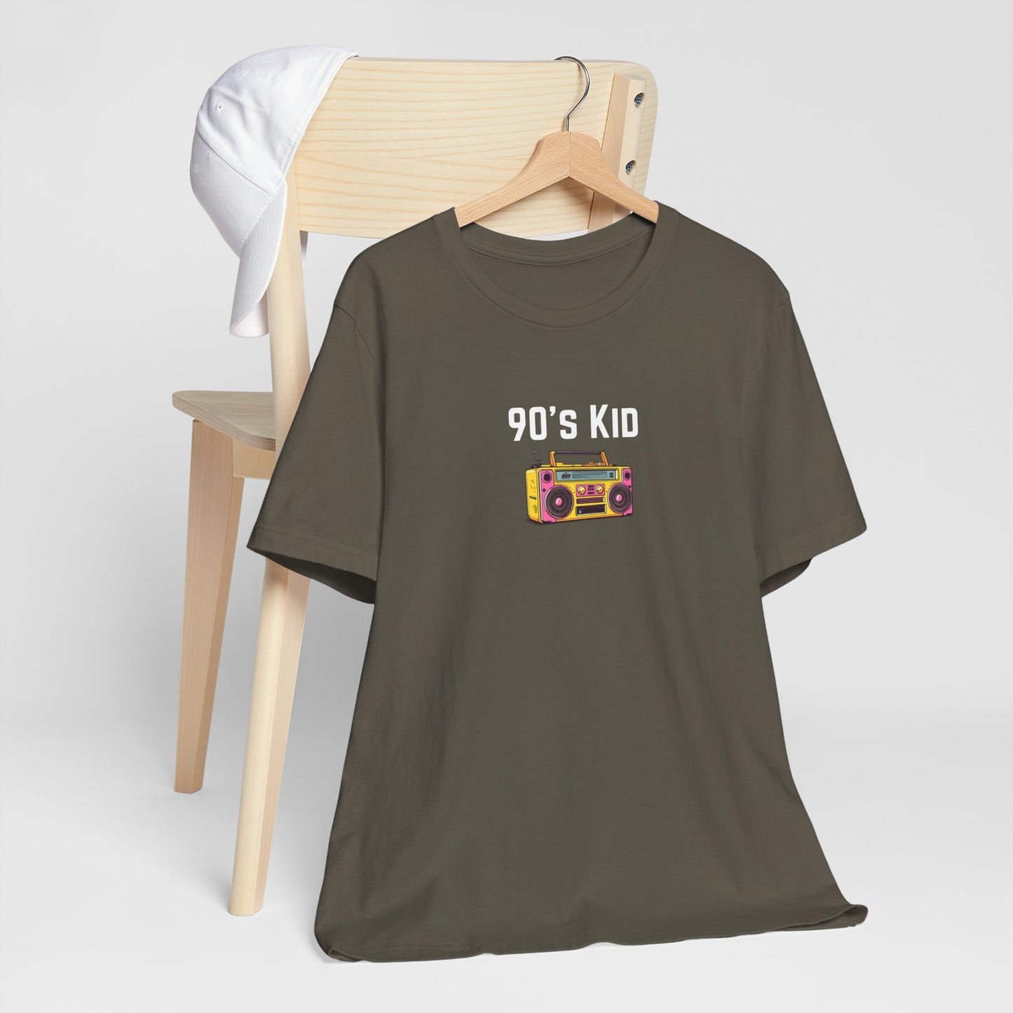 Retro Boombox Tee — 90s Kid Graphic T-Shirt