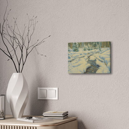 Winter Landscape Canvas Art, Nature Decor, Gallery Wall Art, Cozy Home Accent, Winter Wonderland Painting - TRV